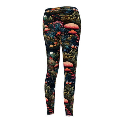 Mushroom Magic Casual Leggings Women's Cut & Sew Casual Leggings (AOP)