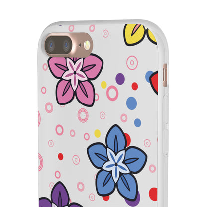 Retro Colorful Flowers Flexi Cases for IPhone and Samsung
