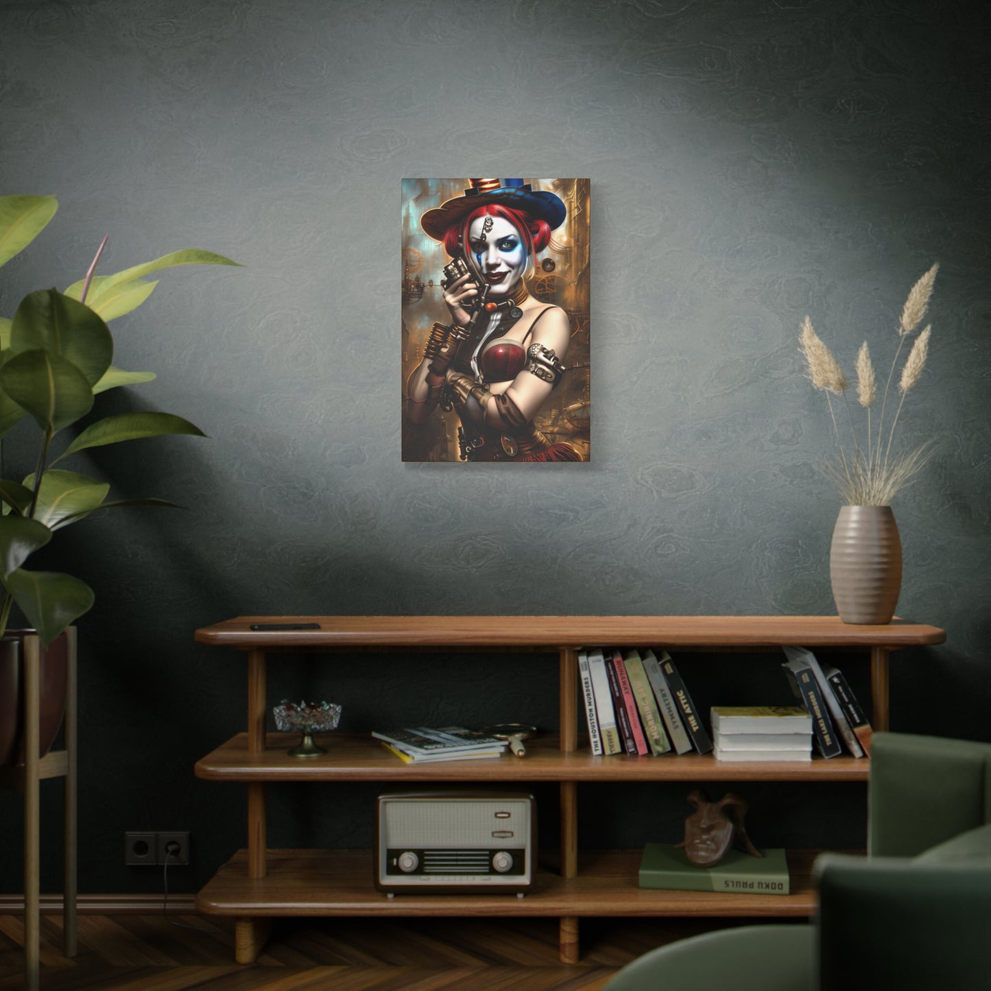 Hyper Realistic Steampunk Harley Quinn Matte Canvas, Stretched, 1.25"