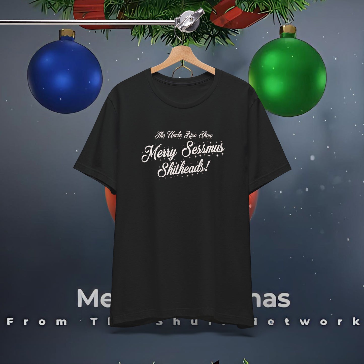 Special Holiday Edition Uncle Rico Show Merry Sessmas Sh!theads! Unisex Jersey Tee