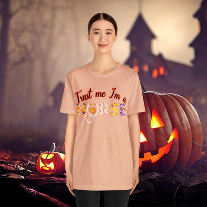 Trust me I'm a Nurse Halloween Retro Unisex Jersey Short Sleeve Tee