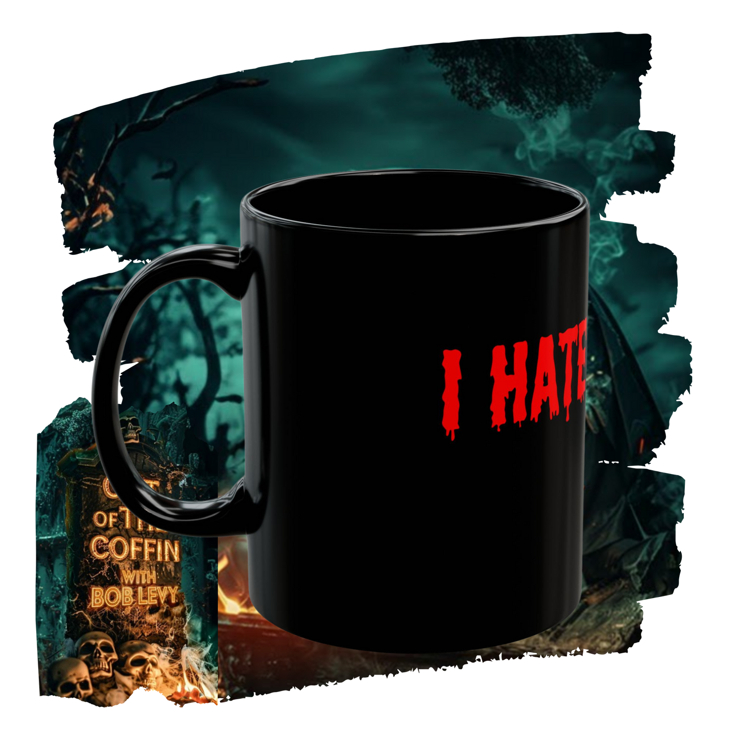 I Hate People the Rev Bob Levy Special 11 Oz Black Glossed Ceramic Mug #boblevy