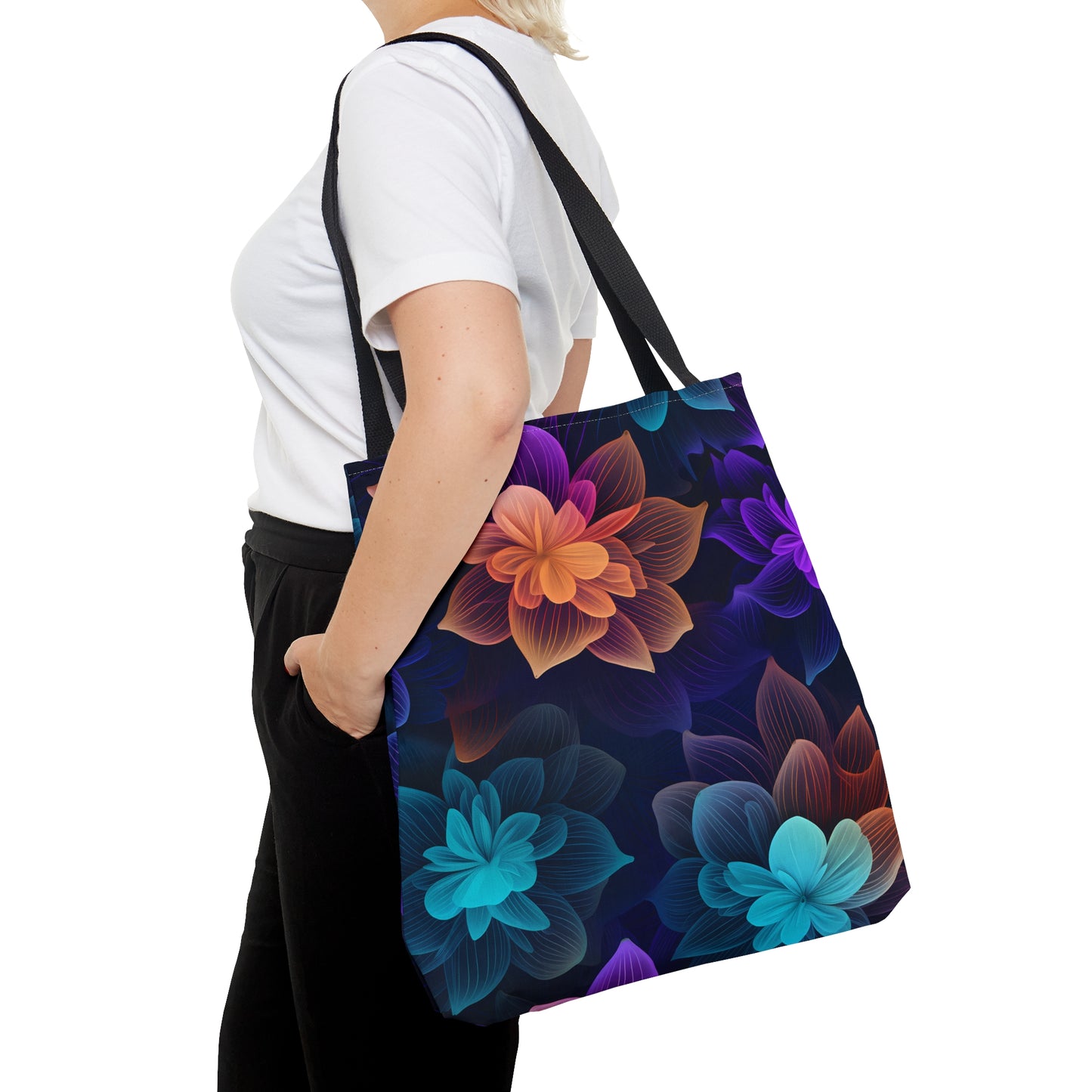 Playful Neon Garden All Over Print Tote Bag