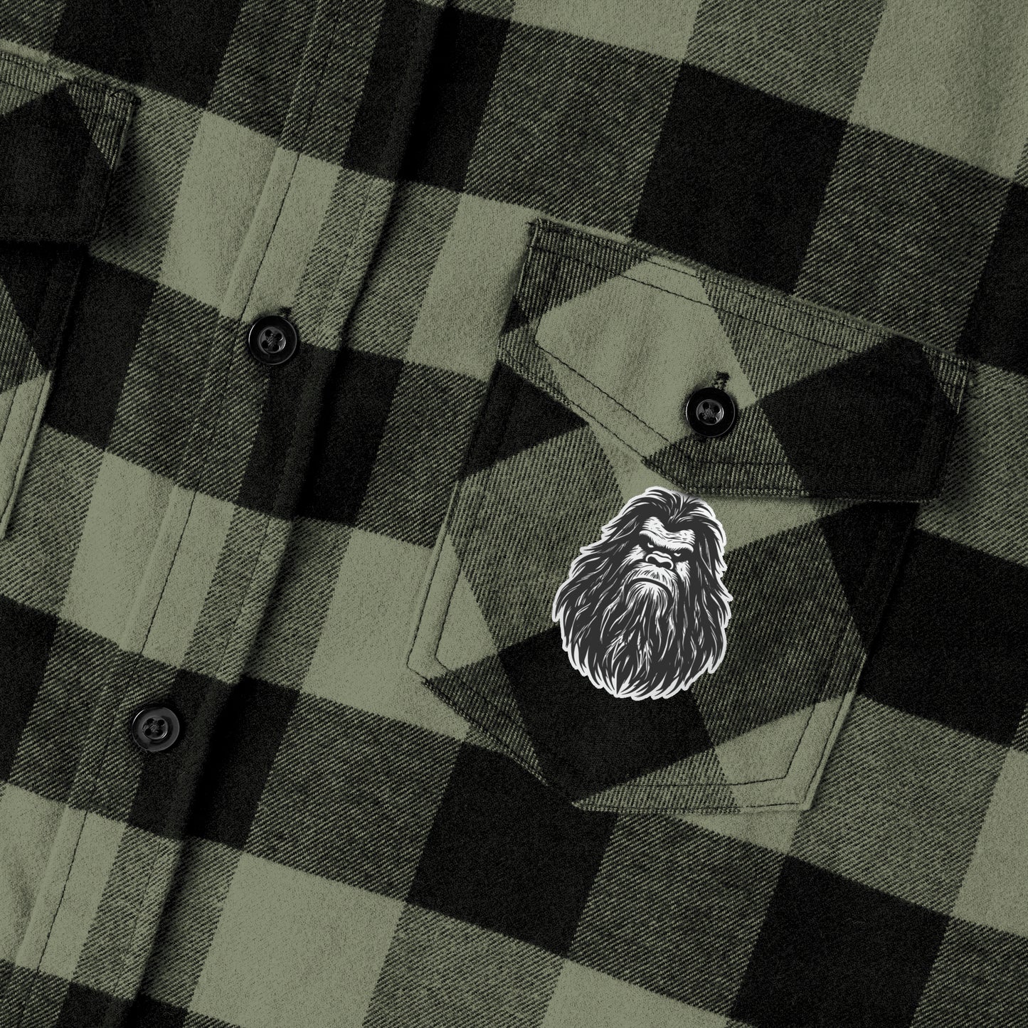 Bigfoot Unisex Flannel Shirt Unisex Squatch Seeker Style, Mysterious Forest Fashion, Yeti-Approved Apparel, Giggle-Inducing Bigfoot Wear.