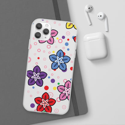 Retro Colorful Flowers Flexi Cases for IPhone and Samsung