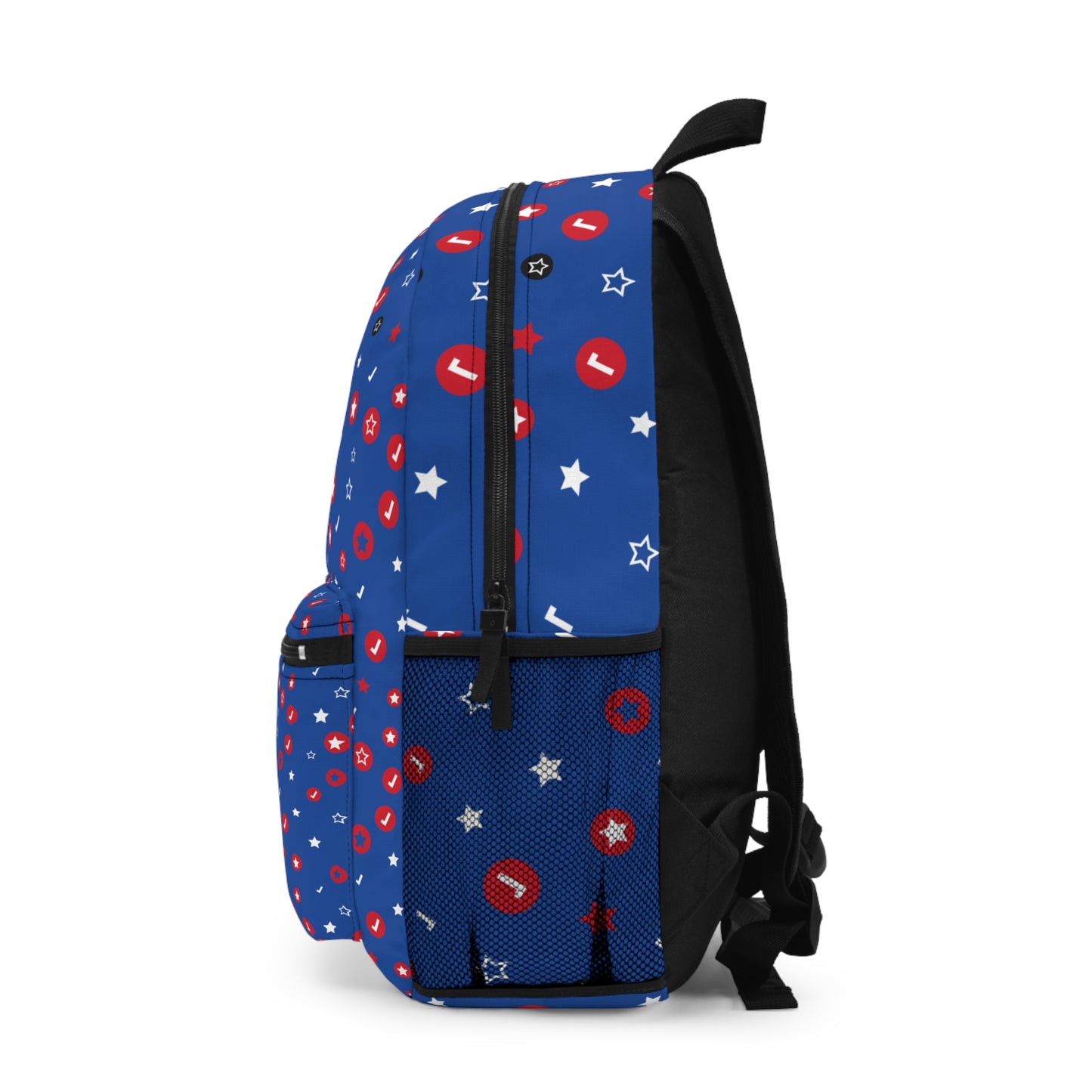 Blue with stars and checkmarks Backpack