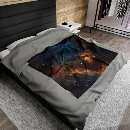 Colorful Galaxy Velveteen Plush Blanket