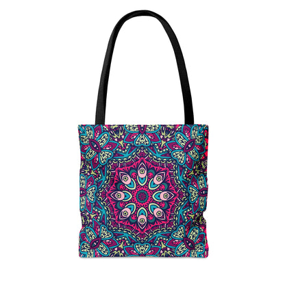 Purple Boho Vibes Tote Bag - AOP Design for Stylish Carrying