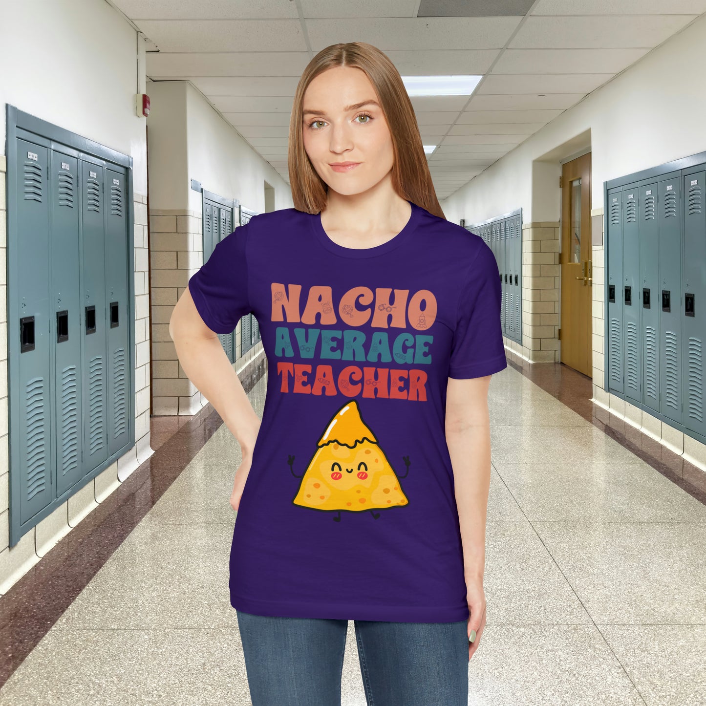 Nacho Average Teacher Back To School Unisex Jersey Short Sleeve Tee, Gifts for teachers, Gifts for Him, Gifts For Her,