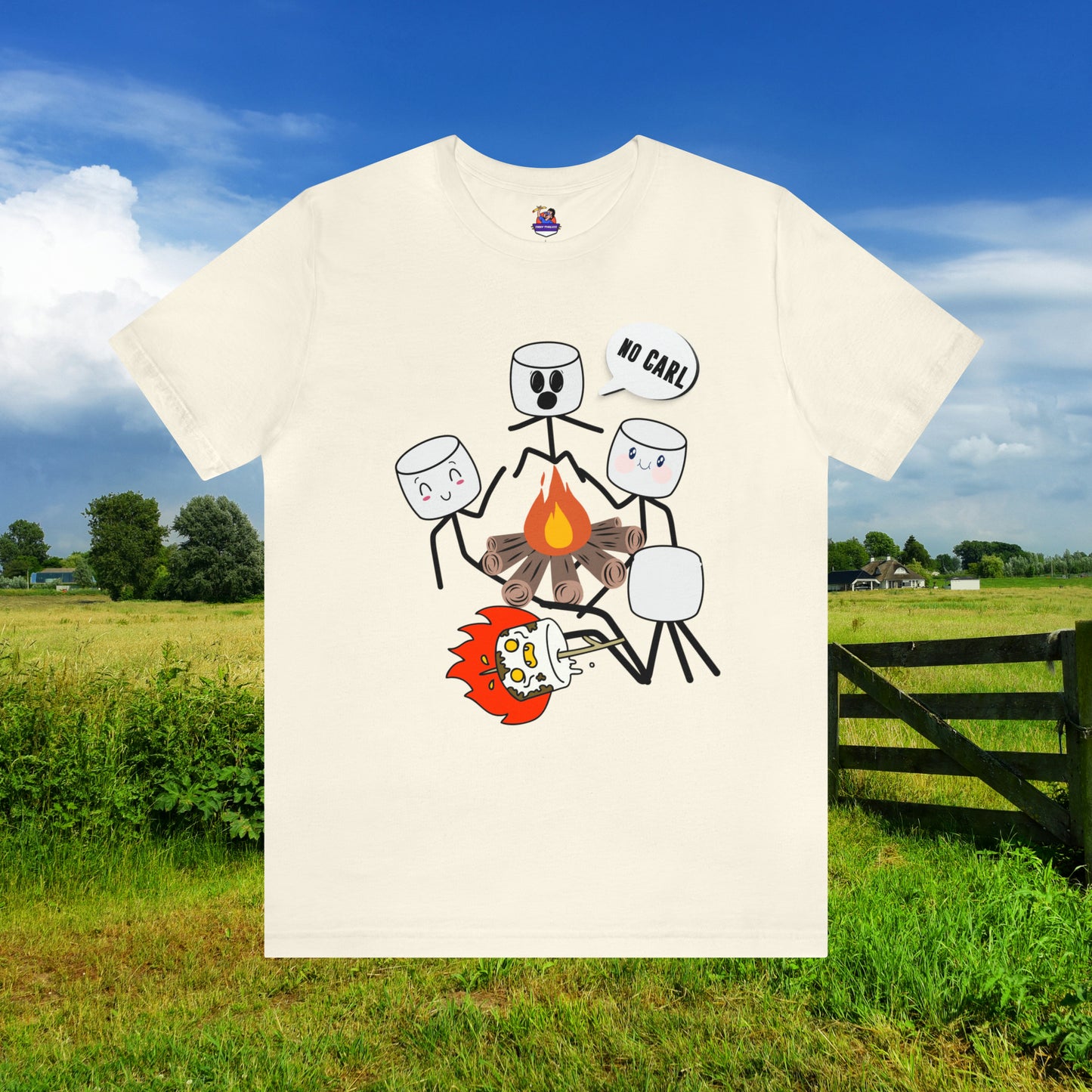 No Carl Marshmallow Campfire funny / Unisex Jersey Short Sleeve Tee