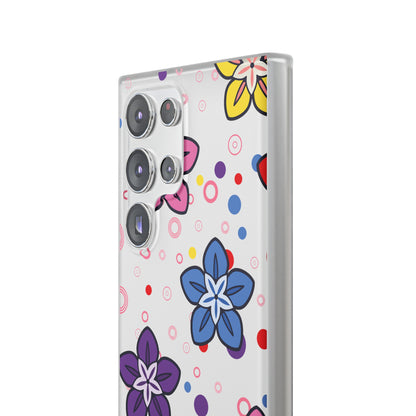 Retro Colorful Flowers Flexi Cases for IPhone and Samsung