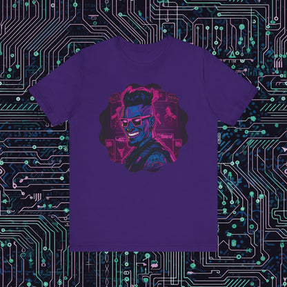 The Future is now Cyber Punk Guy Unisex Jersey Short Sleeve Tee