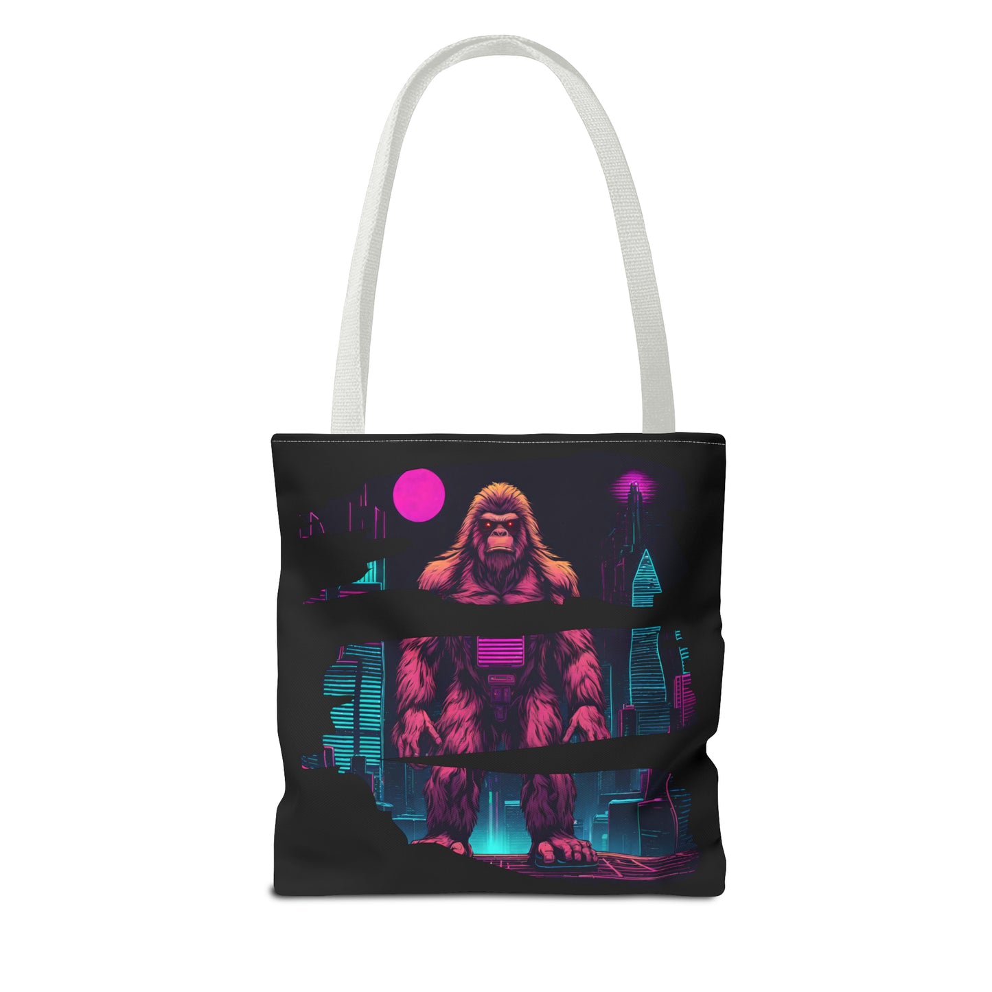 Bigfoot in a Cyber City AOP Tote Bag