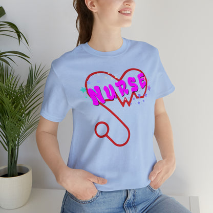Nurse Love Unisex Jersey Tee Bella+Canvas 3001 Healthcare Gift Medical Students, Soft Fabric, Various Sizes Available