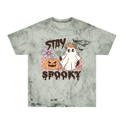 Stay Spooky Retro Groovy Halloween Unisex Color Blast T-Shirt Gifts for Him Gifts for Her