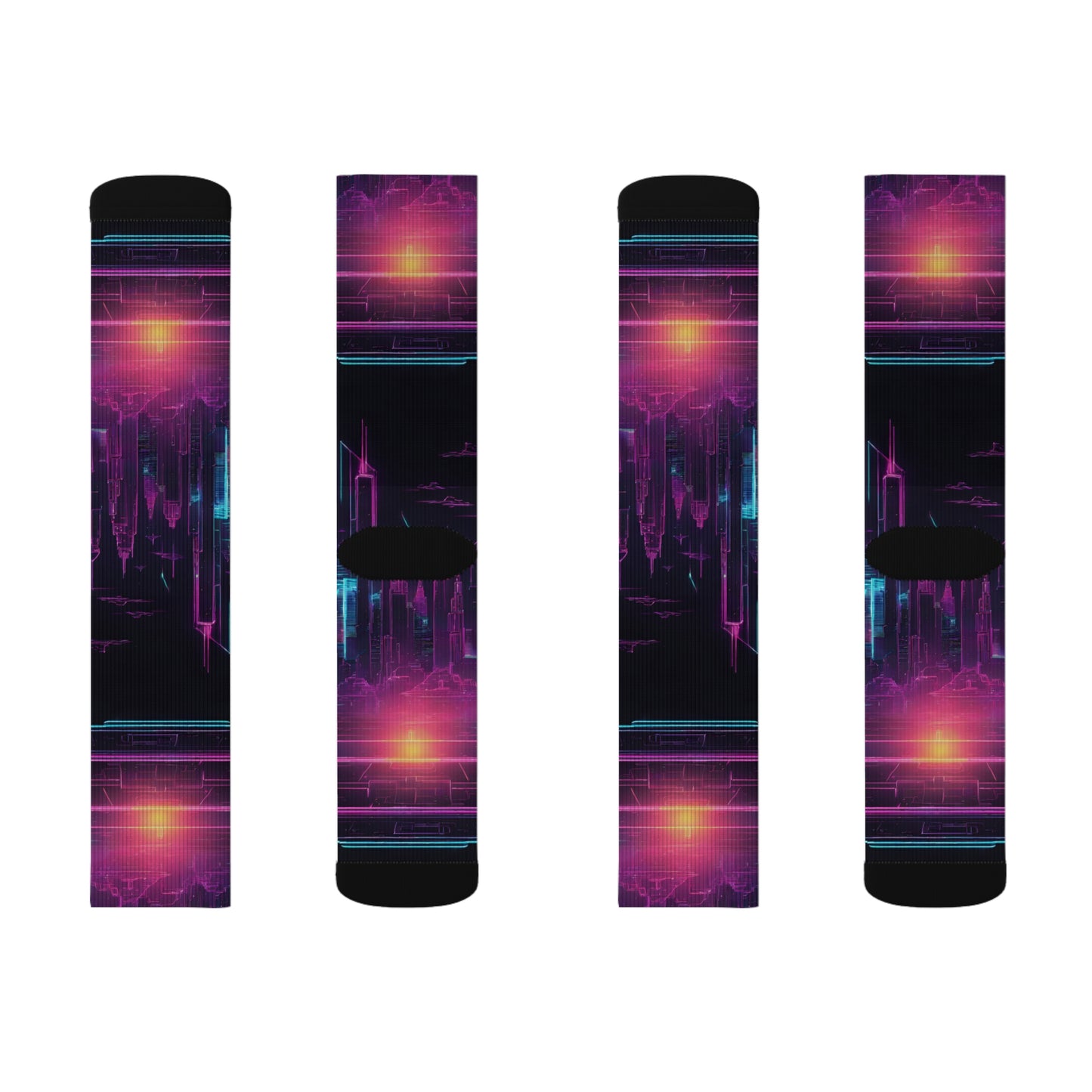 Vibrant Sublimation Socks, Colorful Athletic Socks, Trendy Fashion Accessories, Unique Gift for Her, Cosmic Patterned Socks