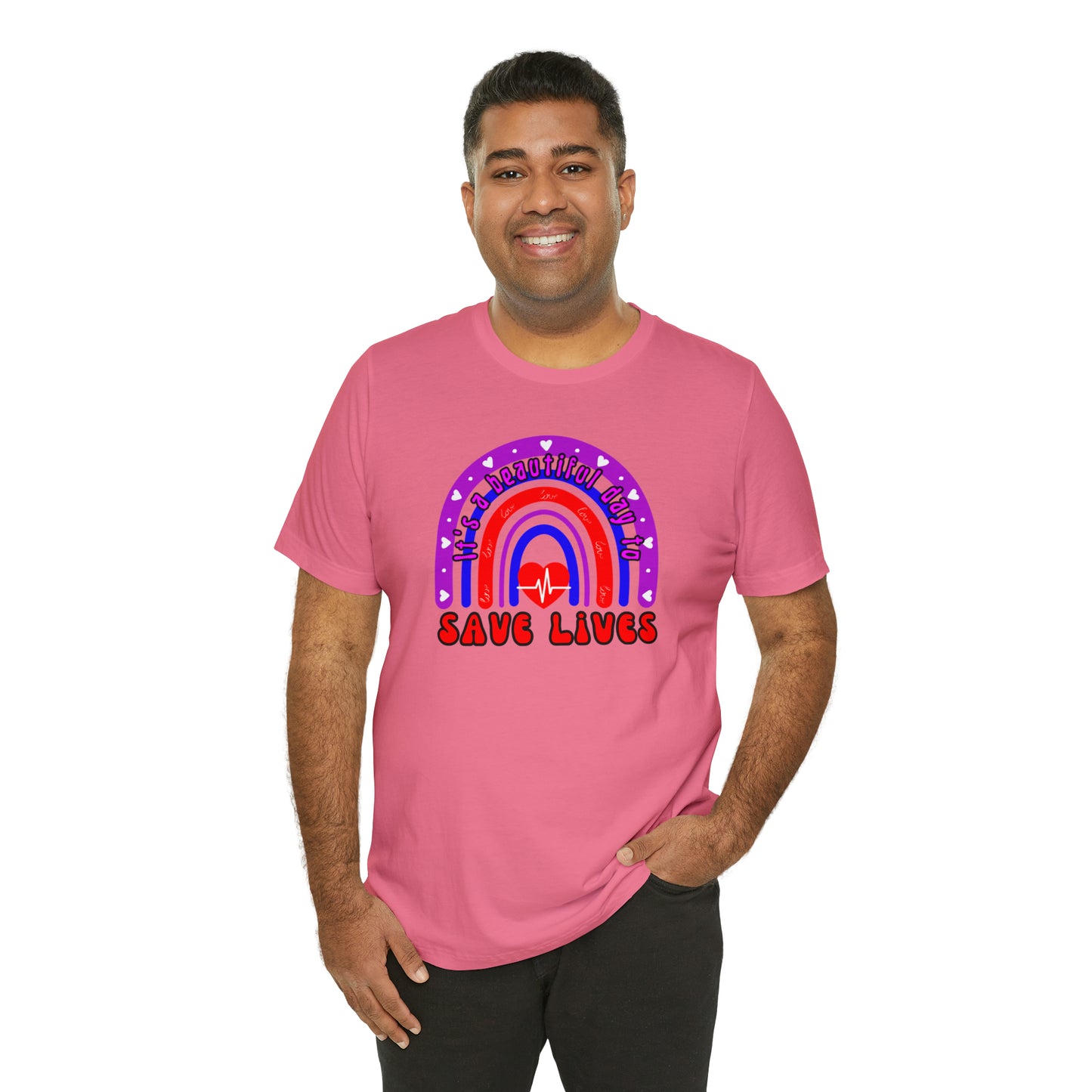 It's a Good Day to Save Lives, Nurse Unisex Jersey Tee Bella+Canvas 3001 Healthcare Gift Medical Students, Various Sizes Available