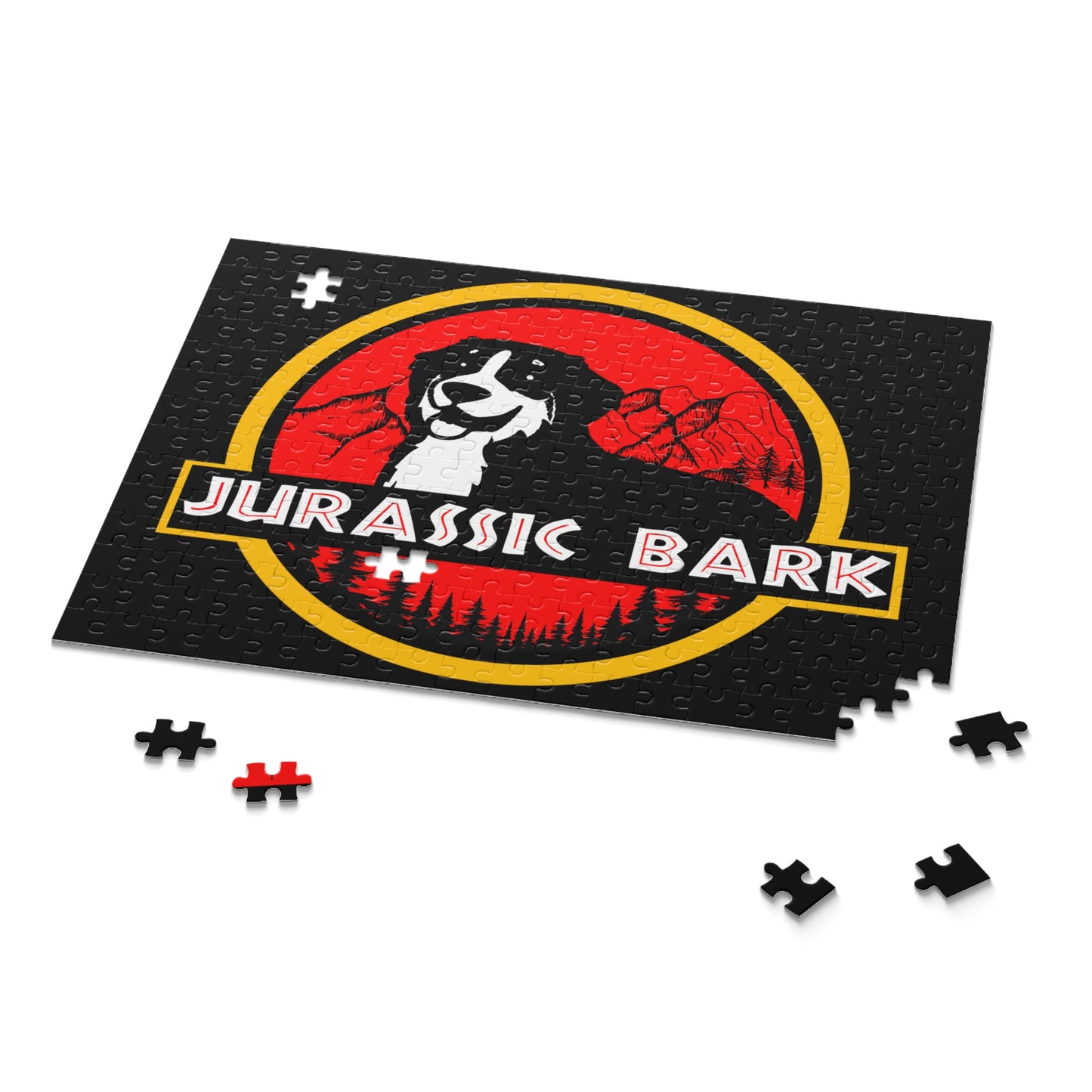 Jurassic Bark Bernese Mountain Dog Puzzle (120, 252, 500-Piece)