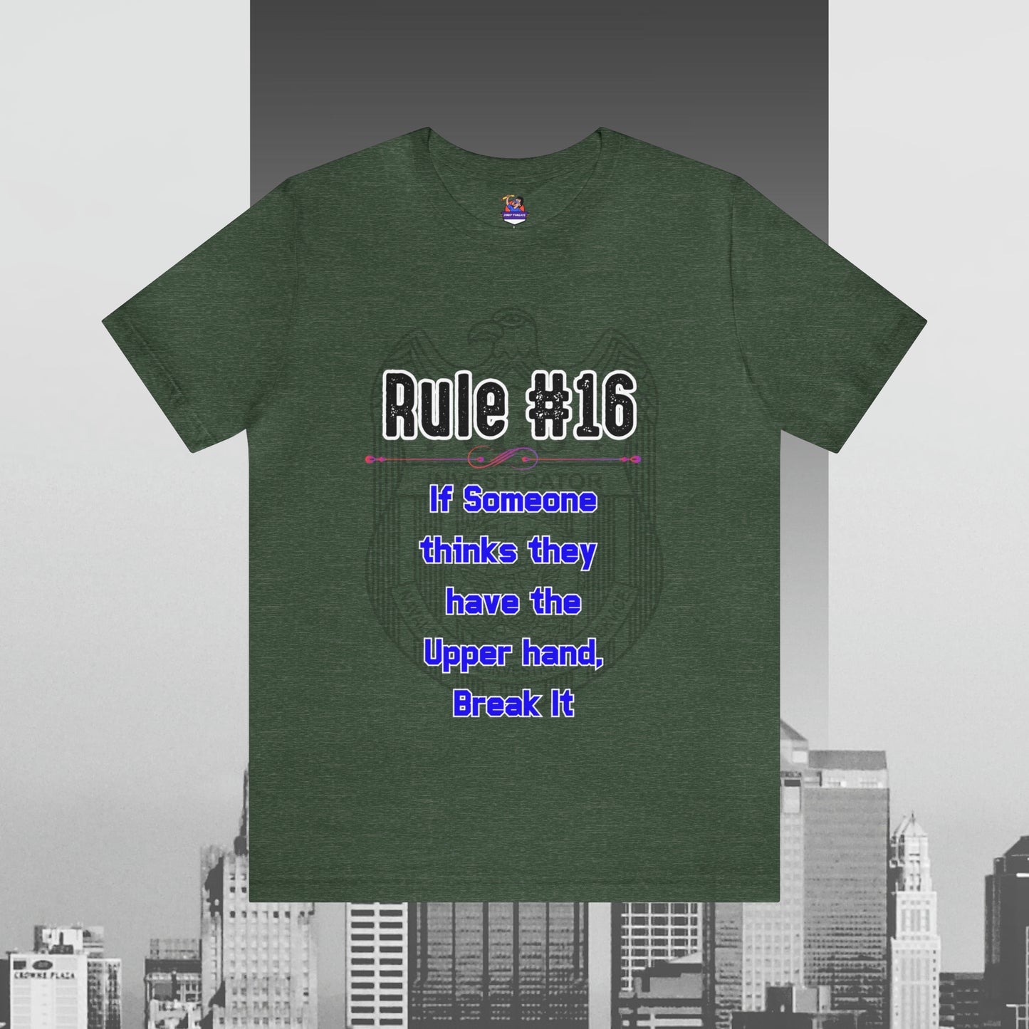 Rules of Gibbs #16 If Someone Thinks they have the Upper Hand, break it Unisex Jersey Short Sleeve Tee