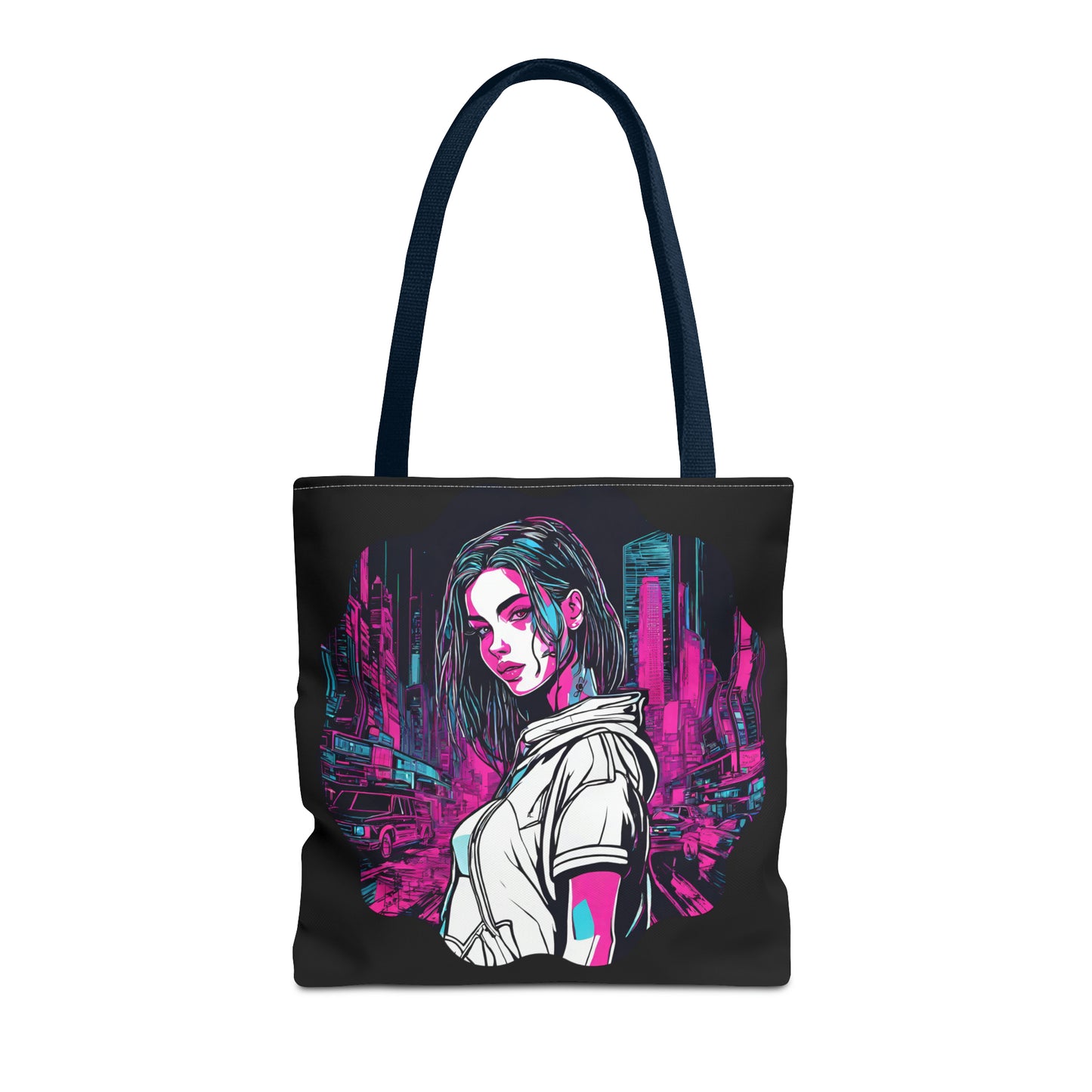 Cyberpunk Chic AOP Tote Bag