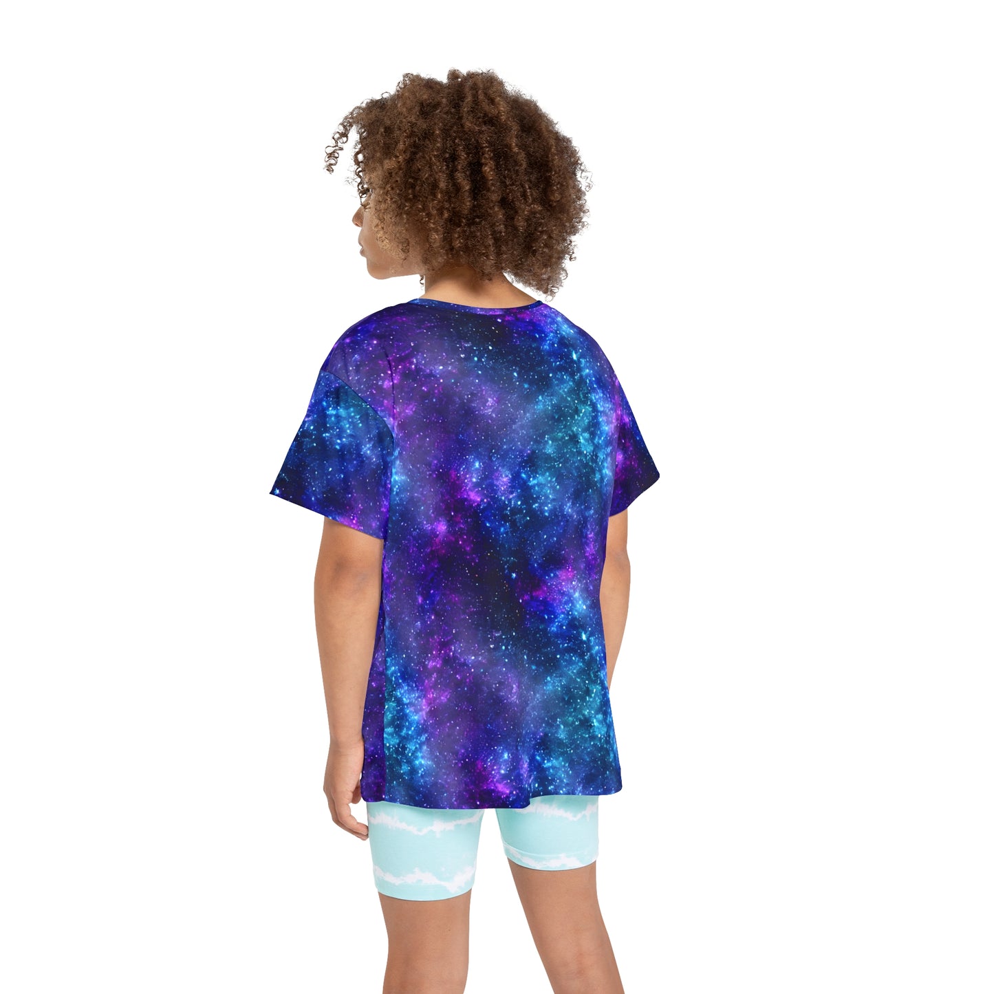 Galactic Goals: All Over Print Kid Sport Jersey with Outer Space Galaxy Vibe