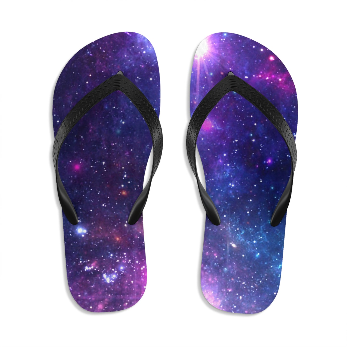 Purple Beyond the Stars Outer Space Out of this World Unisex Flip-Flops