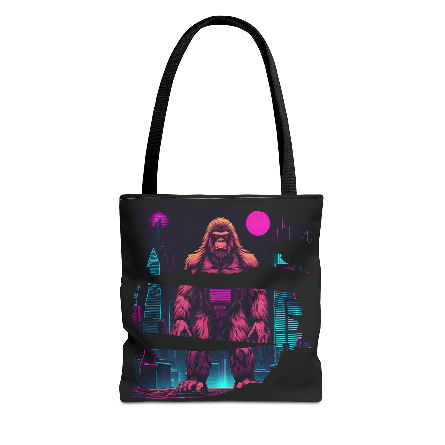 Bigfoot in a Cyber City AOP Tote Bag