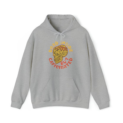 "DirkyThreadz 'Dead Inside But Caffeinated' Hoodie - Bold Coffee Lover's Statement
