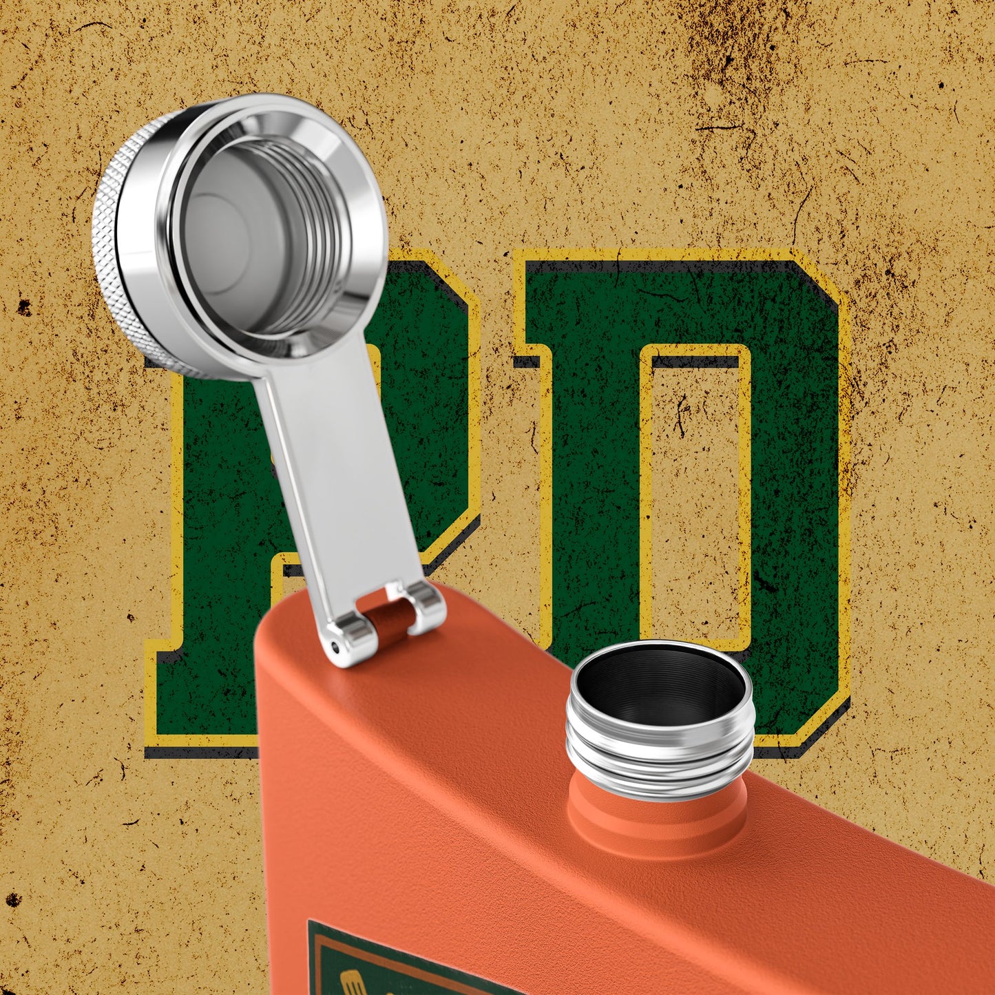 Paddle Daddy Stainless Steel Flask, Chloe Dog Design, Pickleball & Paddle Sports Gift, In Daddibus Veritas Dadcore Accessory