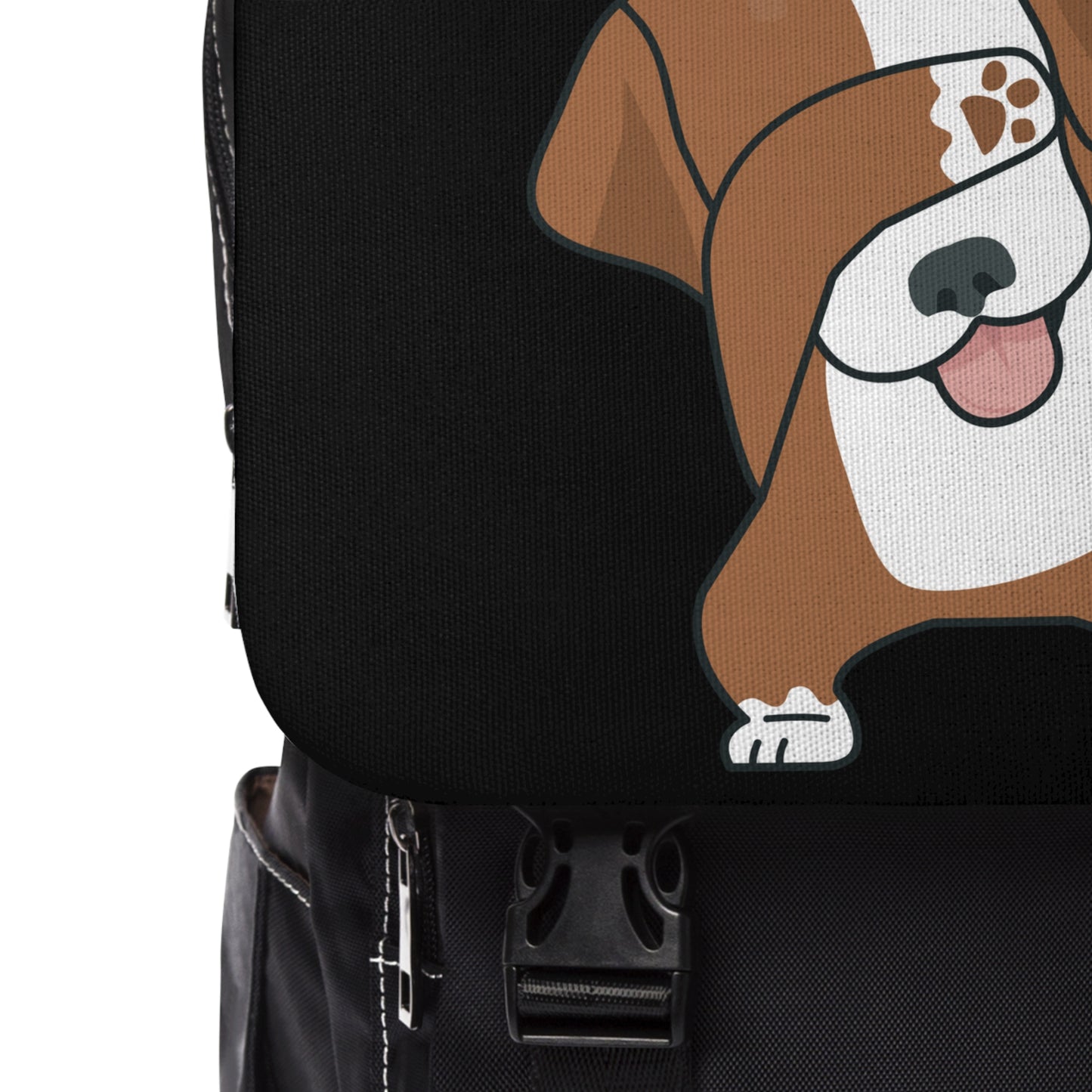 Cute Little Brown Puppy Dabbing Back to School Unisex Casual Shoulder Backpack