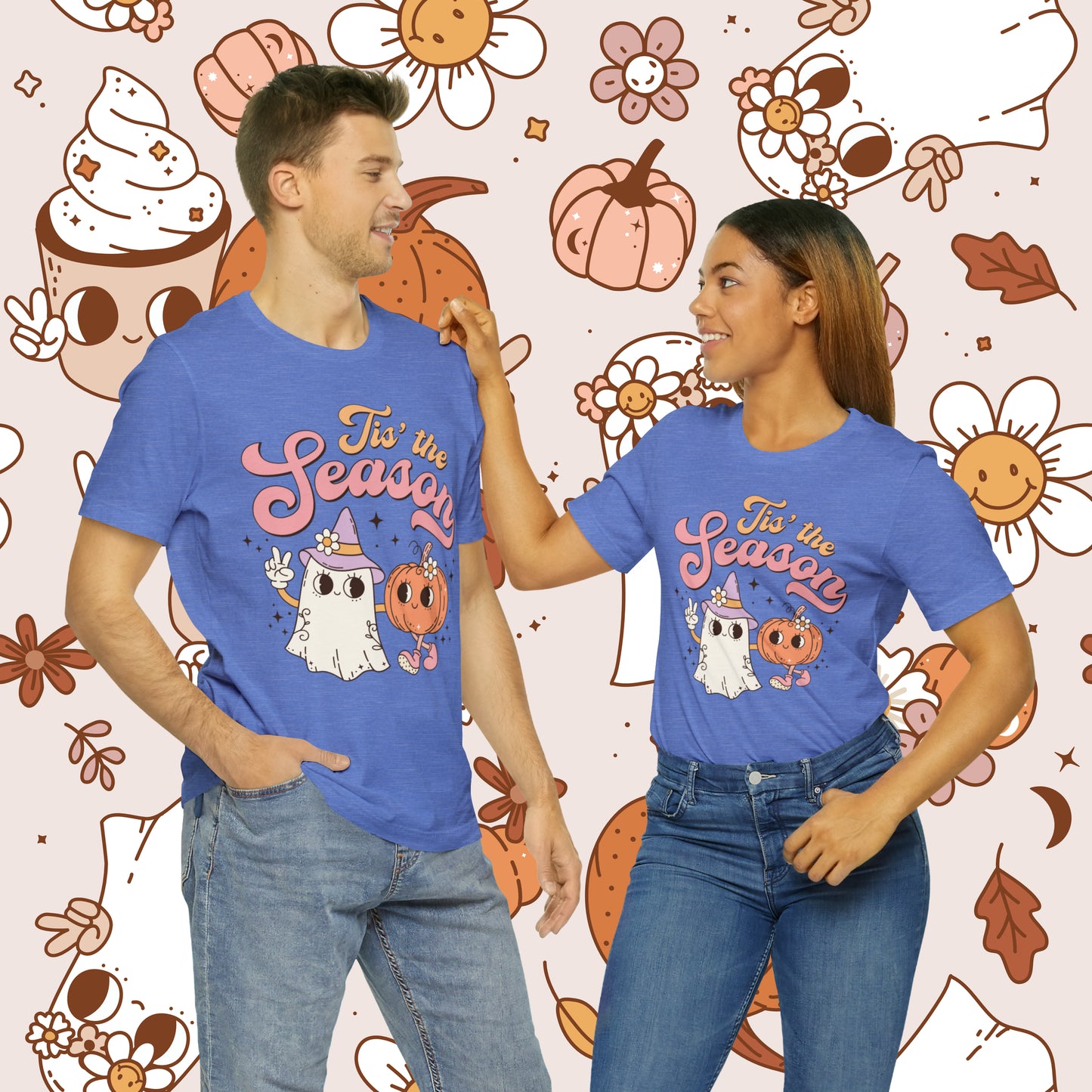 Tis The Season Retro Groovy Halloween Unisex Jersey Short Sleeve Tee GIfts for Him Gifts for Her