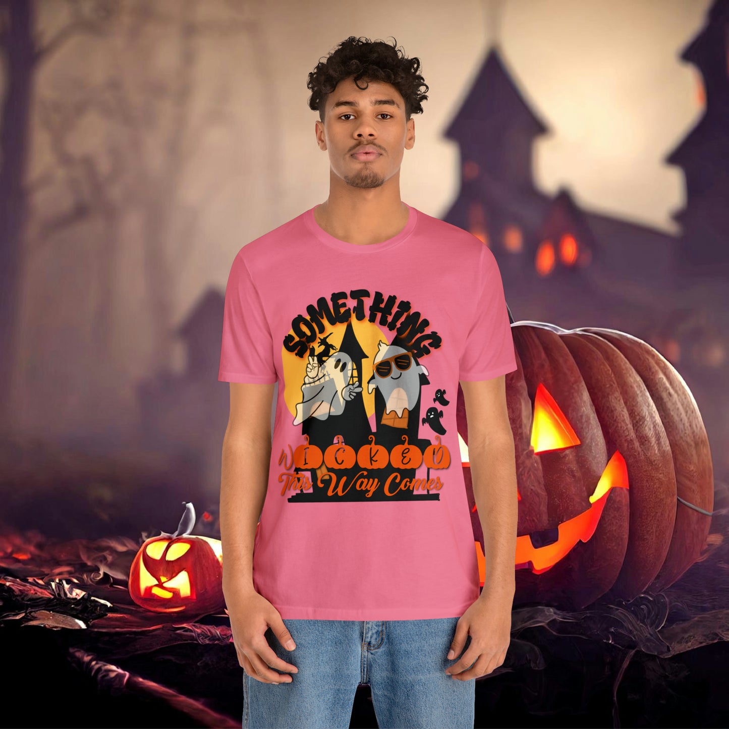 Something Wicked this Way Comes Halloween Unisex Jersey Short Sleeve Tee Gifts for Her Gifts for Him