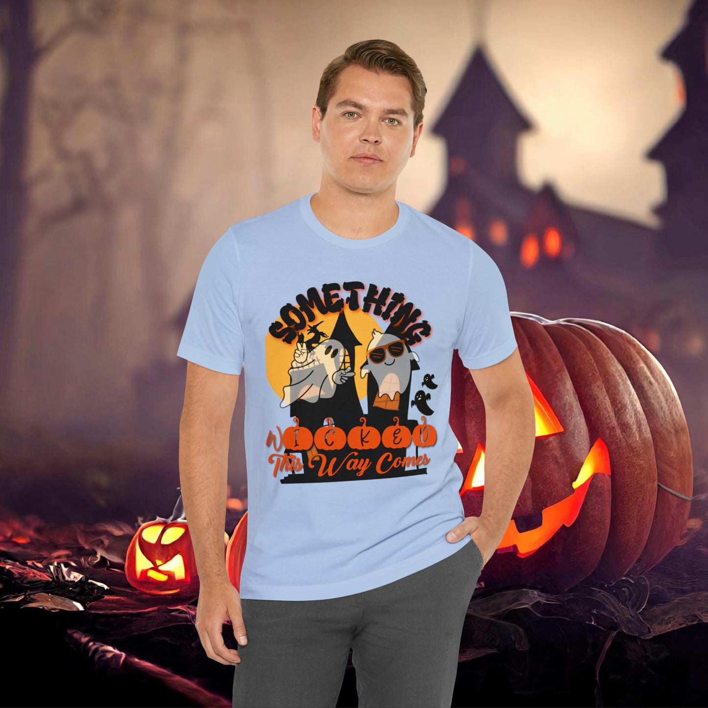 Something Wicked this Way Comes Halloween Unisex Jersey Short Sleeve Tee Gifts for Her Gifts for Him