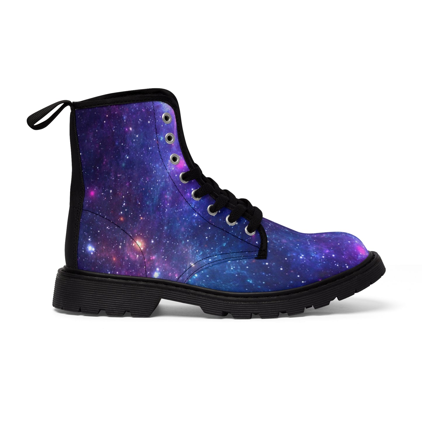 Purple Beyond the Stars Outer Space Out of this World Women's Canvas Boots