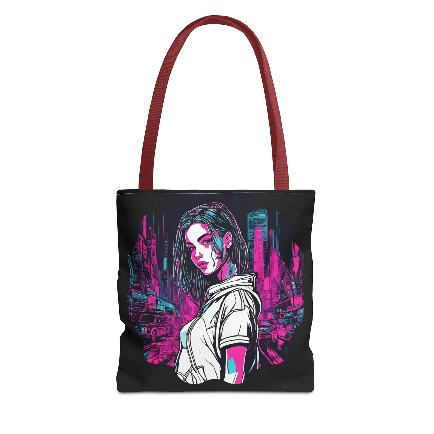 Cyberpunk Chic AOP Tote Bag