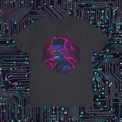 The Future is now Cyber Punk Guy Unisex Jersey Short Sleeve Tee