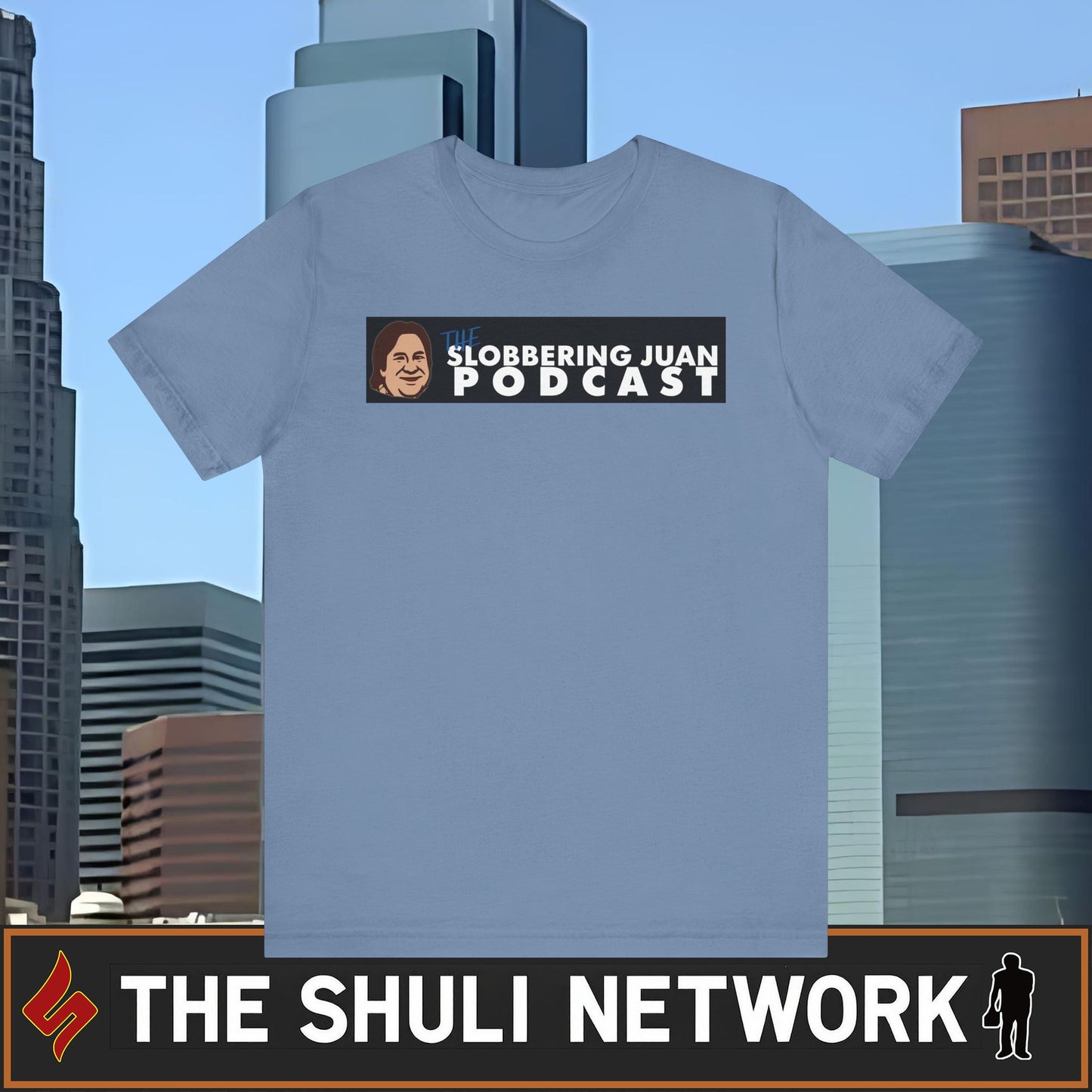 Slobbering Juan Podcast T-Shirt — Retro Logo Tee for Fans