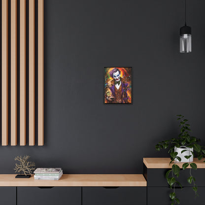 Steampunk-Joker-Hearts-Tribal-Fractal Gallery Canvas Wraps, Vertical Frame