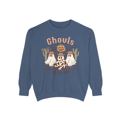 Ghouls Just Wanna Have Fun Western Halloween Unisex Garment-Dyed Sweatshirt