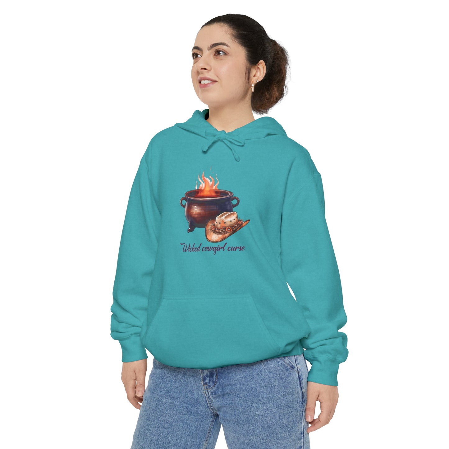 Wicked Cowgirl Curse Western Halloween Unisex Garment-Dyed Hoodie