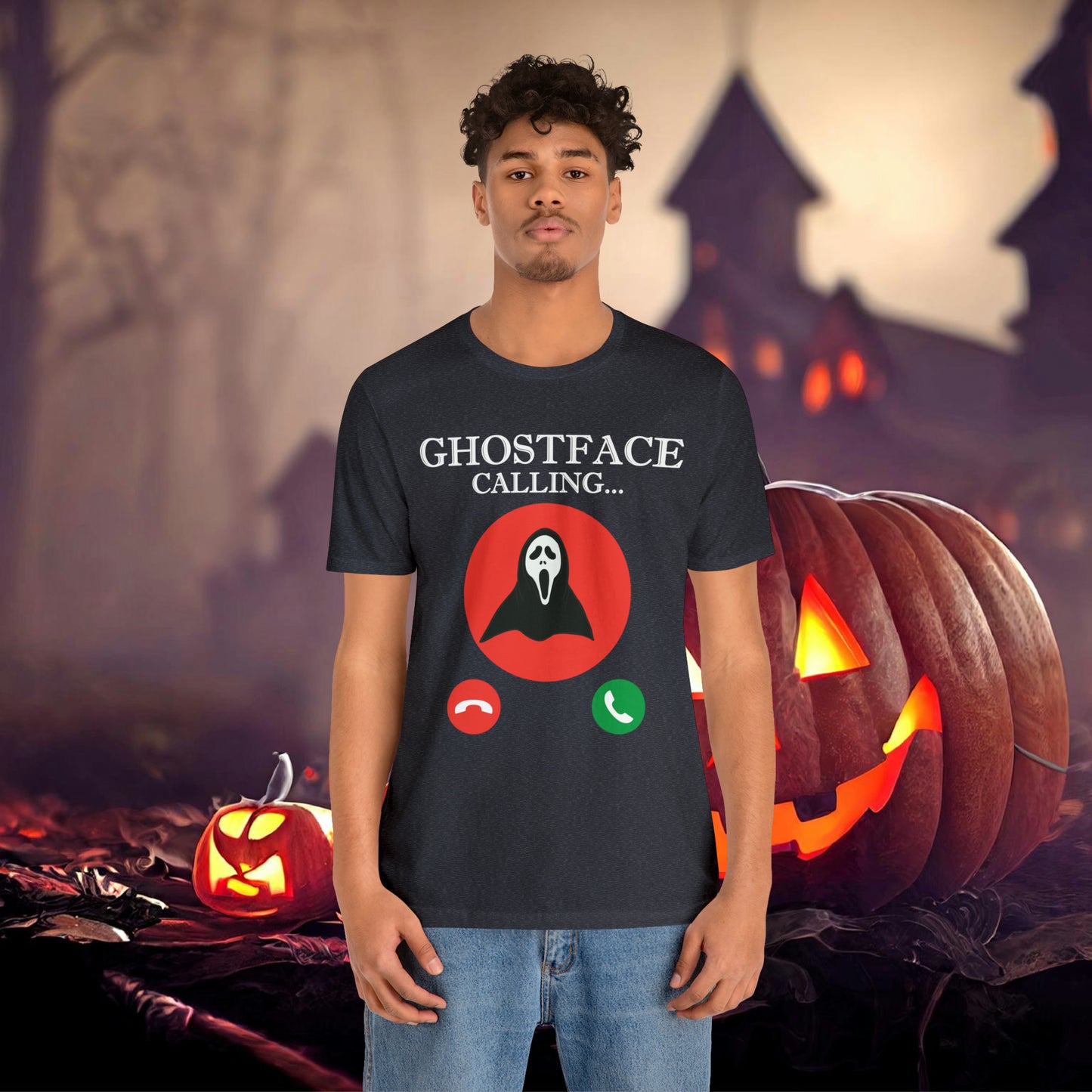 Ghost Face is Calling Halloween Unisex Jersey Short Sleeve Tee Gifts For her Gifts for Him