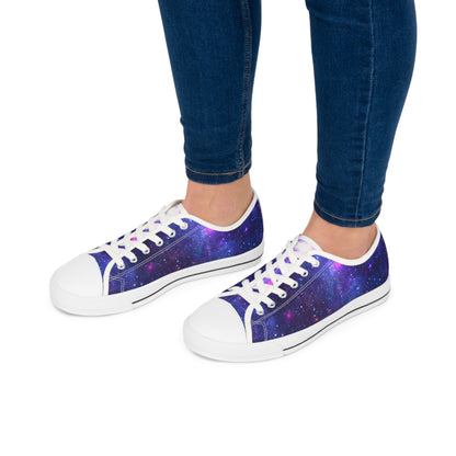 Purple Beyond the Stars Outer Space Out of this World Women's Low Top Sneakers