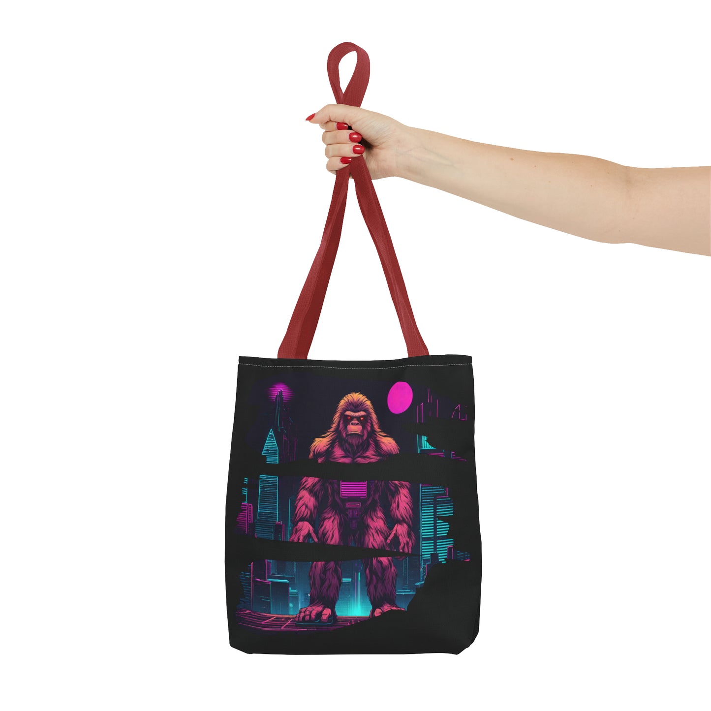 Bigfoot in a Cyber City AOP Tote Bag