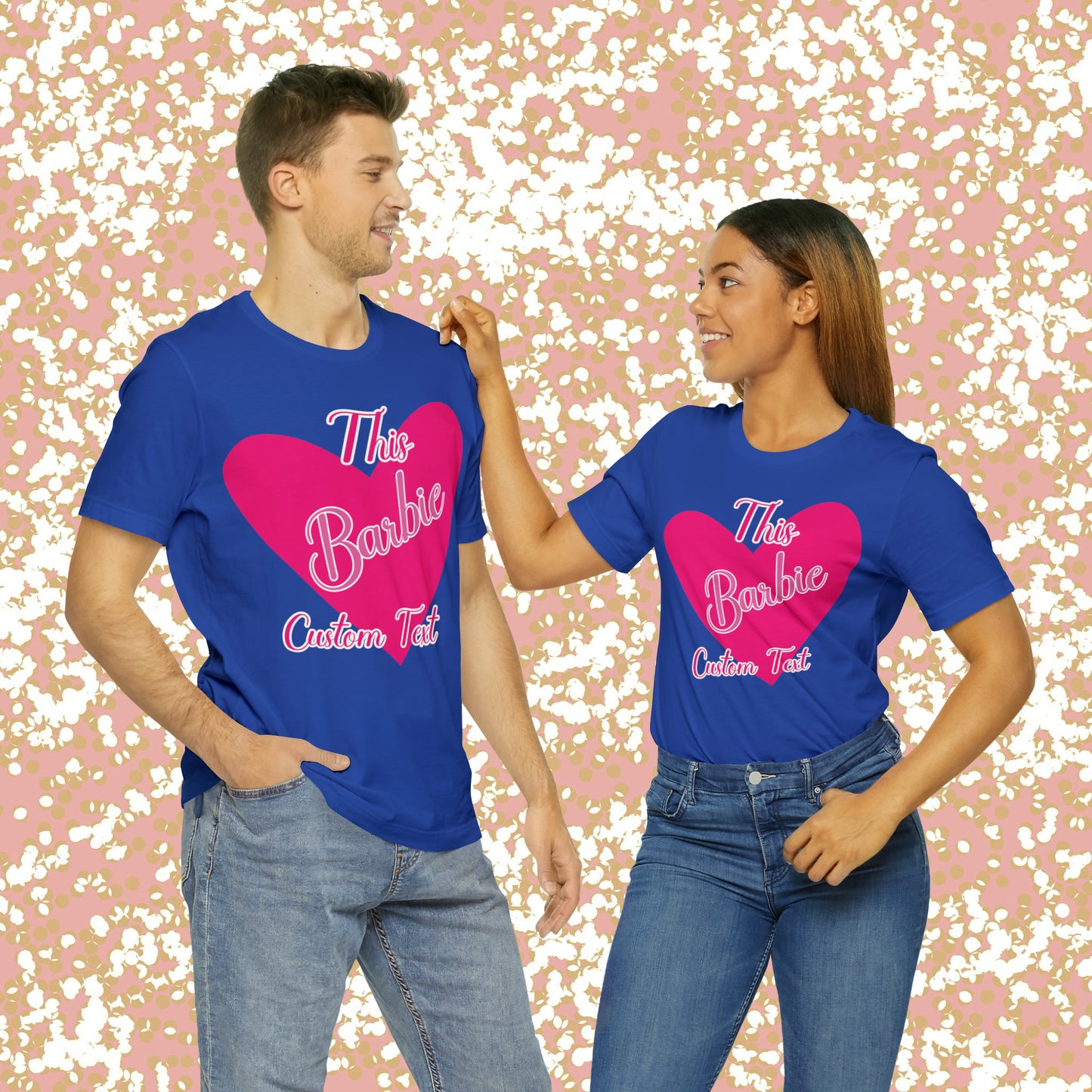 This Barbie  "CUSTOM TEXT" Unisex Jersey Short Sleeve Tee Gifts For Him Gifts For Her