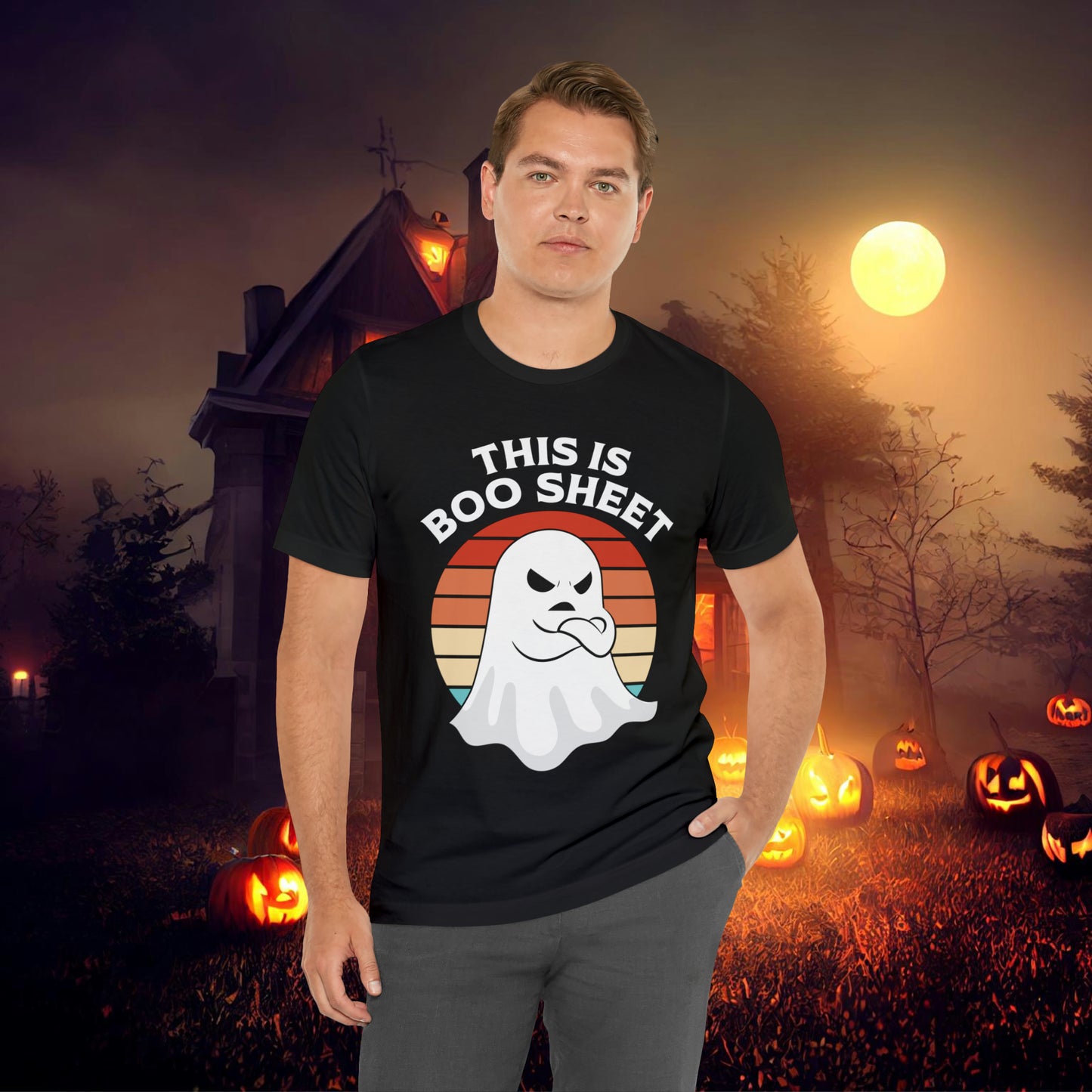 This is Boo Sheet Halloween Unisex Jersey Short Sleeve Tee Gifts for Her Gifts for Him