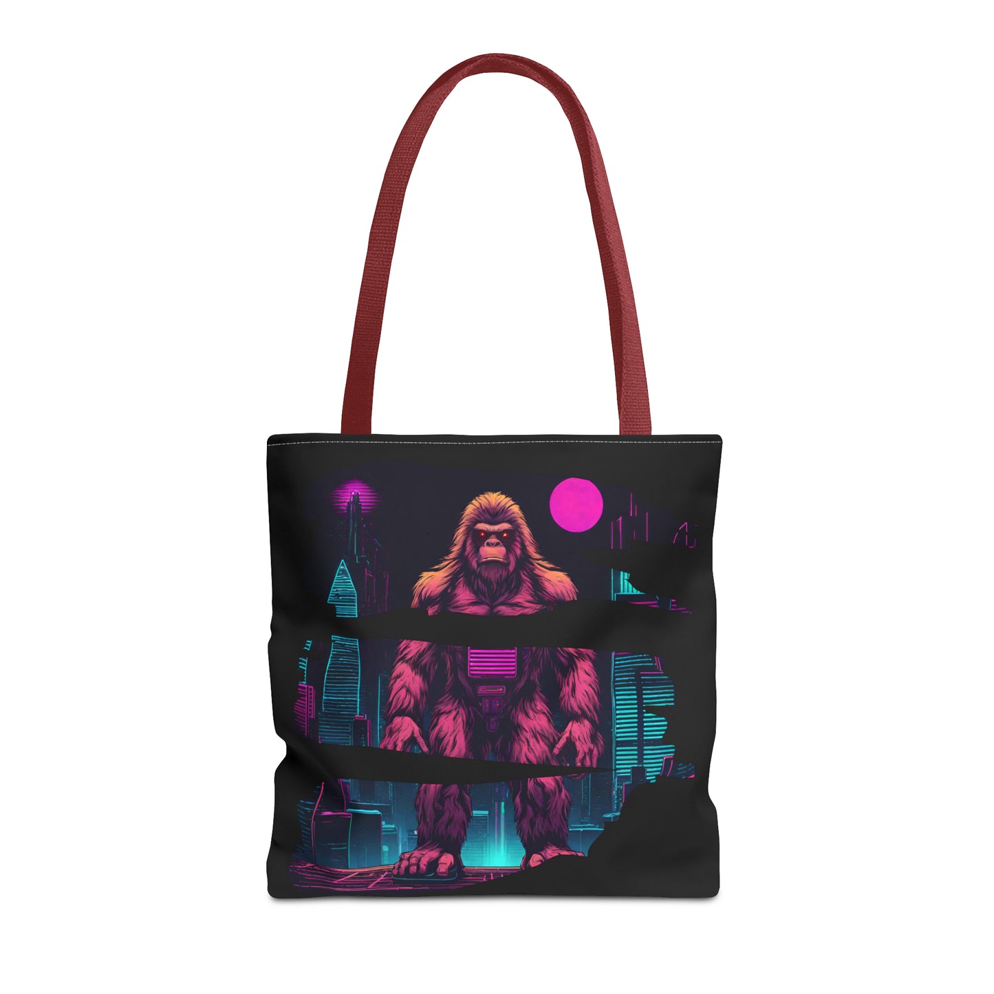 Bigfoot in a Cyber City AOP Tote Bag