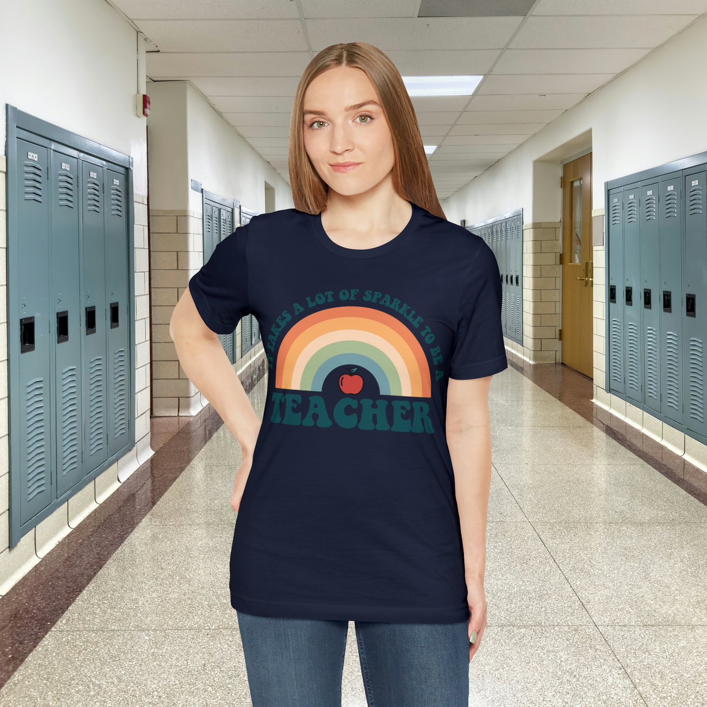 It takes alot of Sparkle to be a Teacher Unisex Jersey Short Sleeve Tee