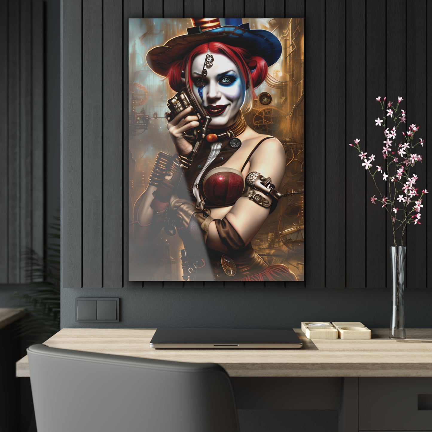 Hyper Realistic Steampunk Harley Quinn Acrylic Prints