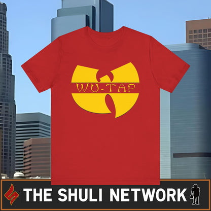 Wu-Tap Logo T-Shirt — Retro Hip-Hop Shuli Crew Graphic Tee