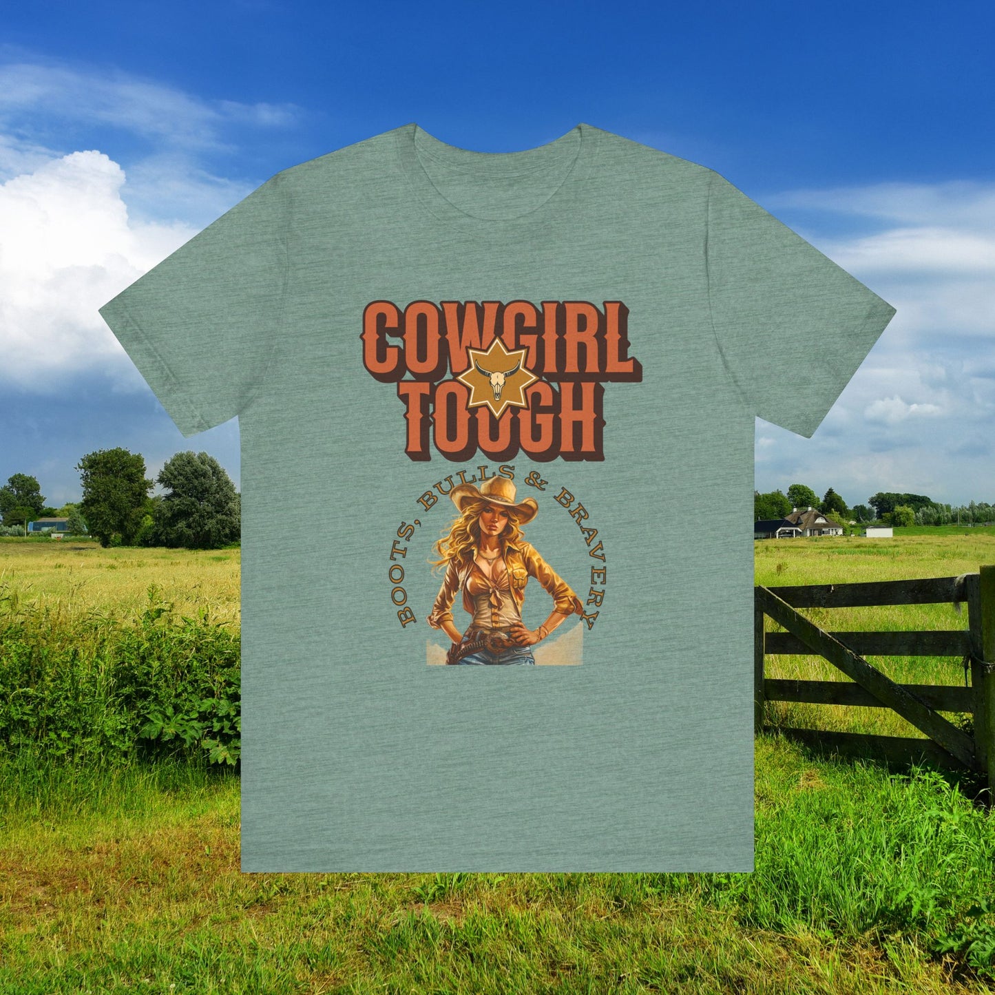 Cowgirl Tough T-Shirt | Country Style Tee for Rodeo Lovers, Gift for Cowboys, Western Apparel, Casual Wear, Farm & Ranch Life